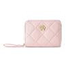 Quilted Women's Accordion Card Holder & Mini Coin Purse - Diamond Pattern, Multiple Slots, Large Capacity