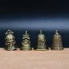 Retro Chinese Style Heart Meridian Bell Electroplating DIY Wind Bell Key Pendant Handicraft Car Bell Accessories Small Gift