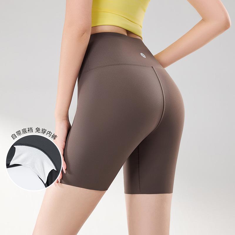 Three-Point High-Waisted Yoga Shorts for Women - Tummy Control, Butt Lifting, Anti-Exposure Fitness Base Layer
