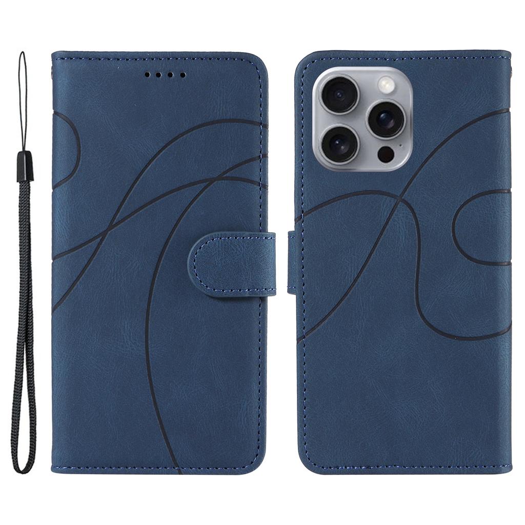 Pro iPhone 16 Pro Max Case Kožený stojánek se vzorem flip krytu telefonu