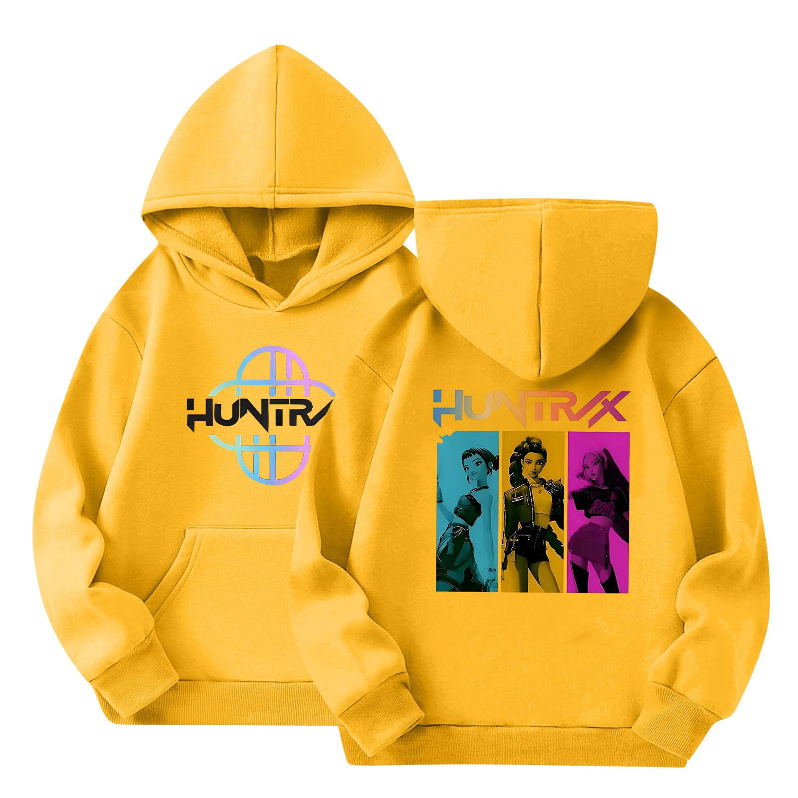 

Детская толстовка с капюшоном для мальчиков и девочек, модная толстовка с длинными рукавами и принтом 160 жёлтый