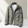 Mens Winter Down Jacket With Stand Collar Zipper Lightweight Warm Casual Outerwear 90% Duck