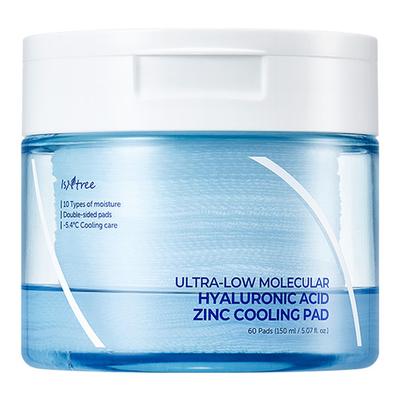 Isntree ultra-niedermolekulare Hyaluronsäure Zink Kühlpad 150ml, 60 Stück, 1 Stück