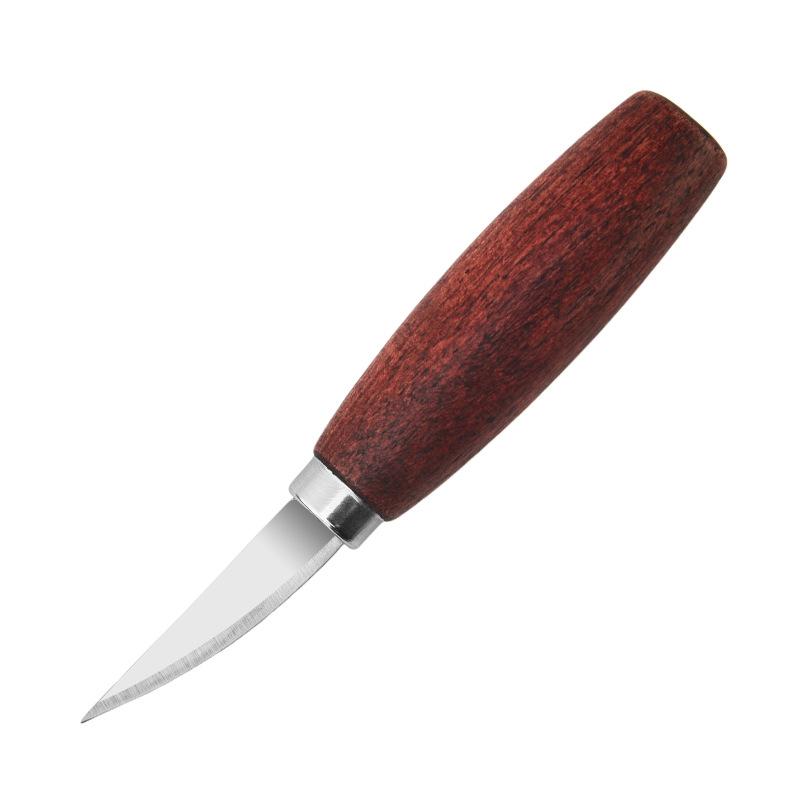 Ręcznie robiony nóż do rzeźbienia z drewnianą rączką Stal nierdzewna Nóż do przycinania do produkcji drewna DIY Rzeźbienie Segmentacja skóry Cięcie