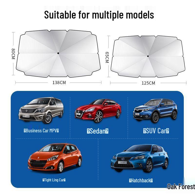 Car Front Windshield Sunshade - UV Protection and Heat Insulation