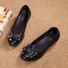 Autumn New Mother Leather Shoes Middle-aged Soft-soled Non-slip Versatile Lightweight Single Shoes Comfortable Simple Flat Women's Shoes