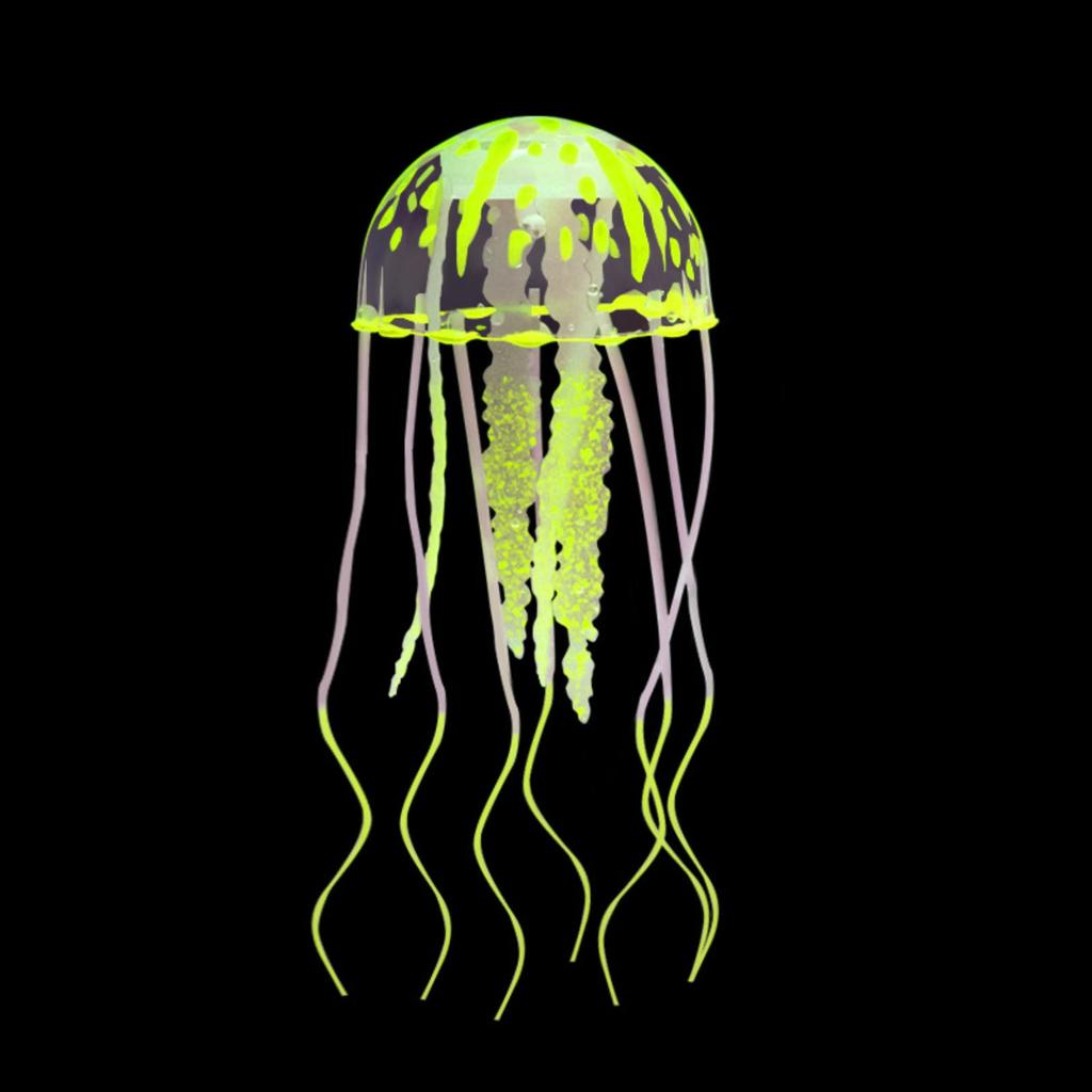 Petite Méduse Simulée Matériau Silicone Sans Odeur Décoration Paysagère pour Aquarium