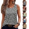 Womens Tank Tops Summer Sleeveless Tops Loose Button Shirts Neck Dress Casual Vest Clothes