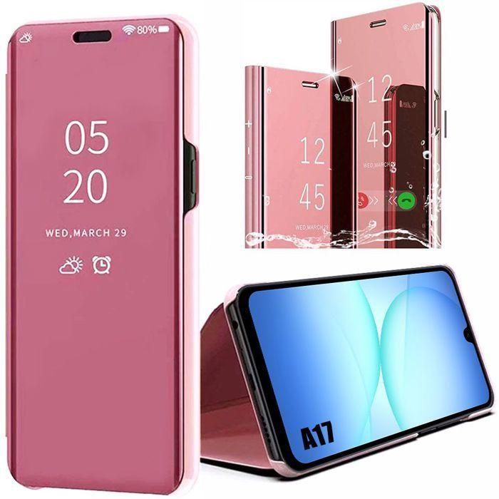Coque de Protection - BOOLING - Samsung Galaxy A17 4G/5G - Rabat Effet Miroir - Anti-Rayures - Rose