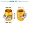 ACROPIX 4 PCS AN6 Hex Automotive Hose Finisher Flexible Rubber Pipe Clamp with Screw Band Adapter Fitting Gold Tone
