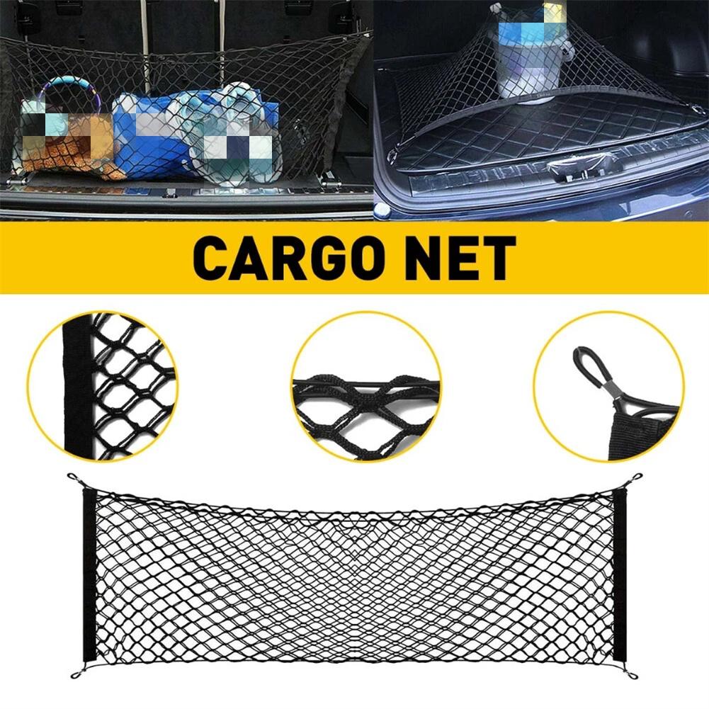 Auto Cargo Net Trunk Storage Net Double-layer Vertical Mesh High-elastic Mesh Enhanced Load-bearing For Road Trips