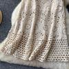 Skirt Women Knitting Lace Long Solid Hollow Out Sexy Hollow Summer Style Loose Basic