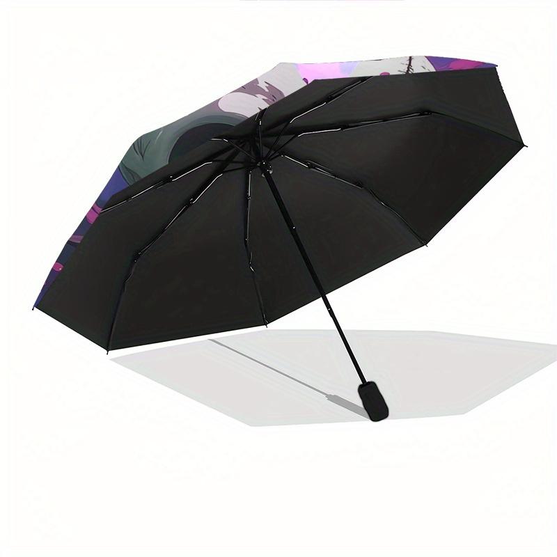 1 Auto Open Jack Skellington, Nightmare Before Christmas Themed Colorful 8-rib Portable Umbrella for Men and Women, A Compact Commuting Comp