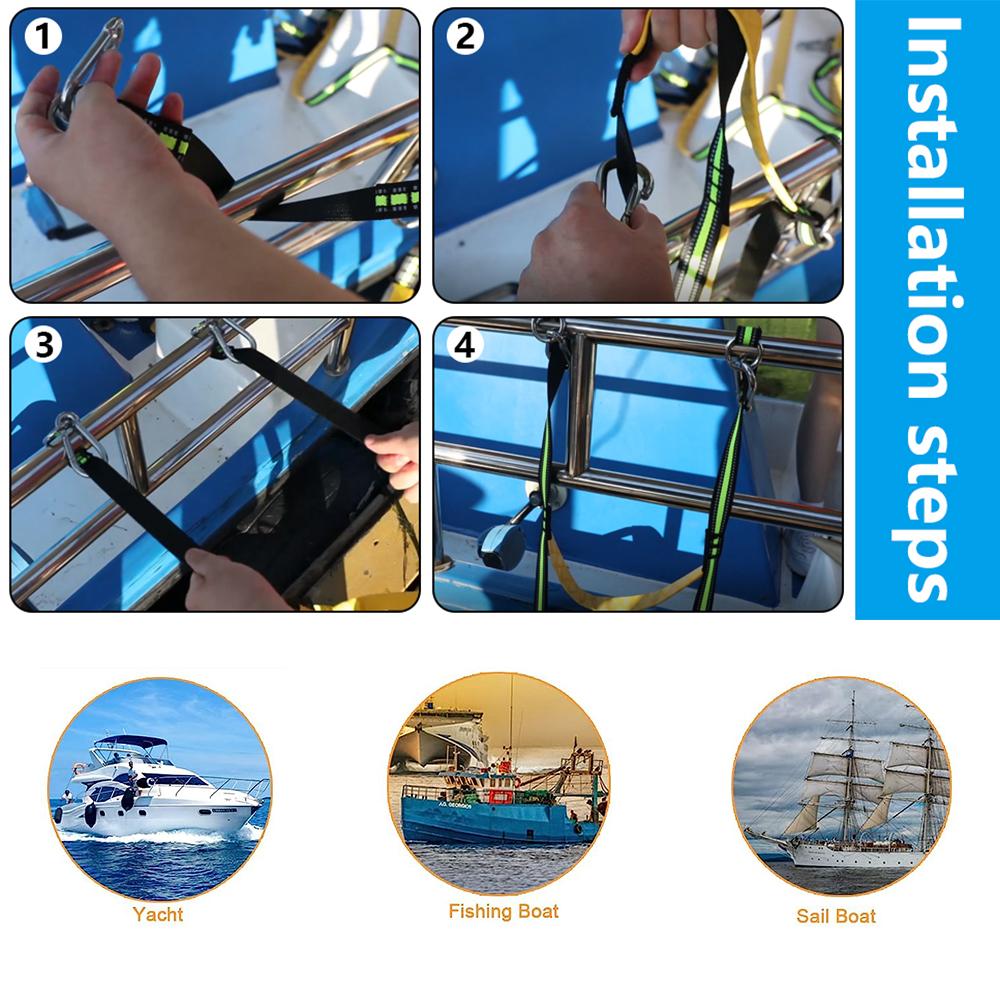3/4/5 Step Boat Rope Ladder Folding Hanging Rope Ladder Light-weight Uv-proof Portable Rope Ladder Boat Boarding