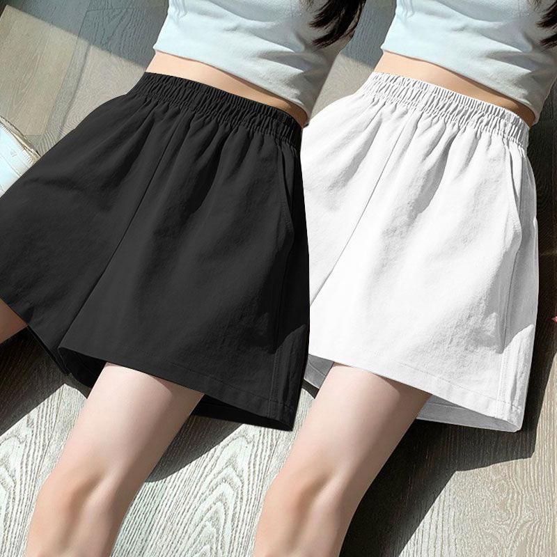 

Korean Style Women s High-Waisted Wide-Leg Loose Summer Shorts XL белый