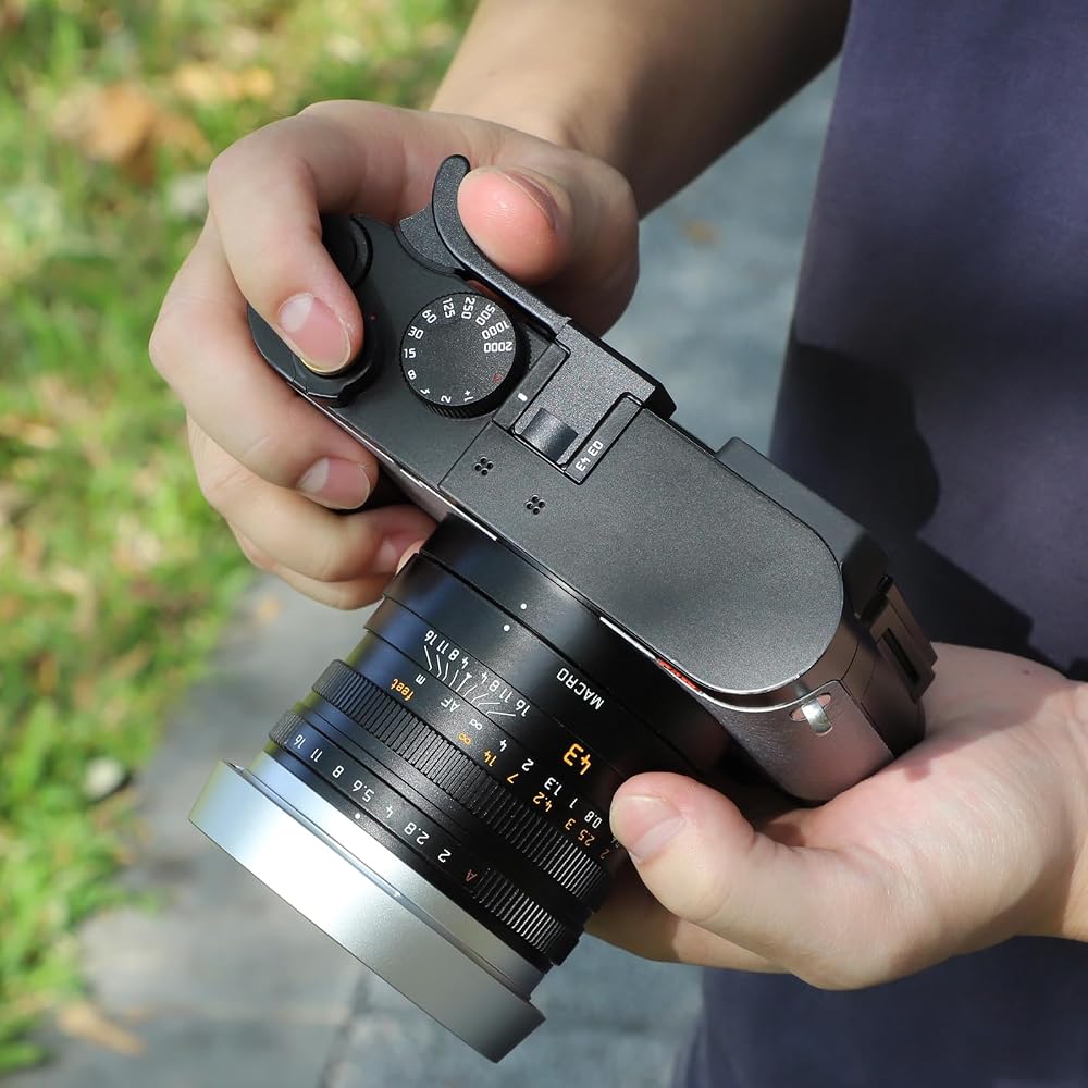 Haoge Metal Thumb-Up Grip for Leica Q3 Q3 43 Camera Foregrip Digital Accessory THB-Q3B Hot Shoe Thumb-Up Rest Support Handgrip