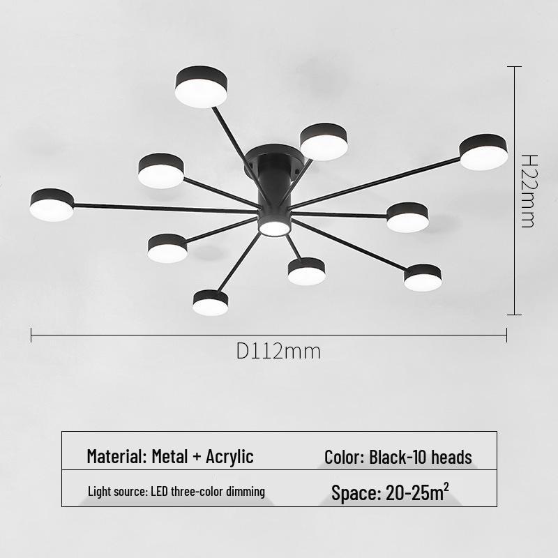 Nordic LED Ceiling Light: Modern Minimalist Design for Bedrooms & Living Rooms