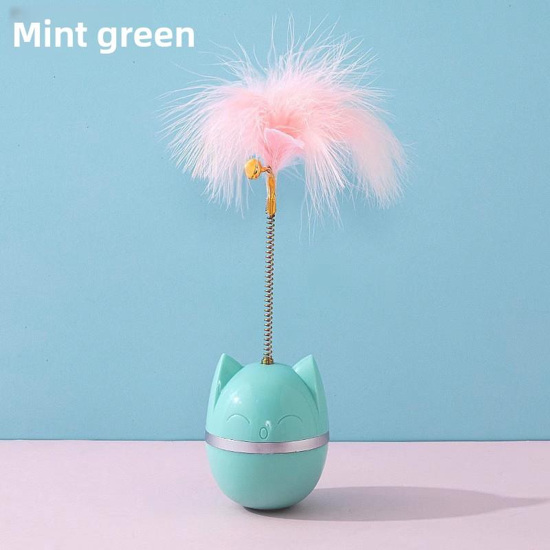 

Cat Toys, Cat Players, Feather Dolls, Bells, Self-entertaining and Boring Gadgets, Adult Cat Toys, Kitten Toys, Pet Supplies зелёный