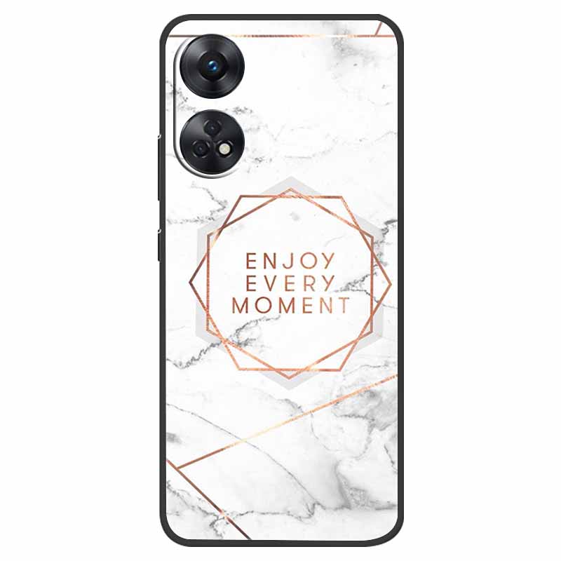 Case For Oppo Reno 8T Cover Black Silicone Soft Phone Back Cases for Oppo Reno8 T 4G Fundas Reno8T CPH2481 6.43" Lovely Fundas