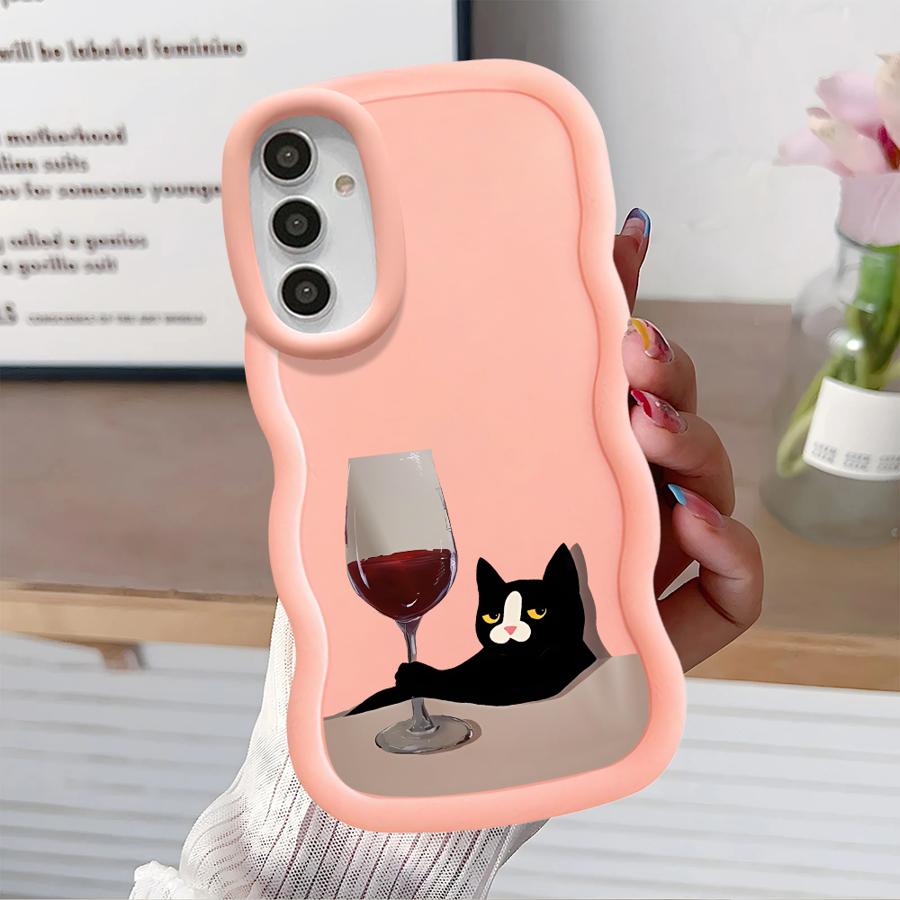 Süße Katzen Hülle für Samsung Galaxy A52 A15 A12 A13 A14 A16 A11 A21s Weiche Handyhülle A06 A05 A53 A04 A22 A23 A33 A03