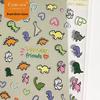 Dinosaur 3D Embossed Nail Art Stickers with Hearts and Color Lines - DIY Camera Pen Holder