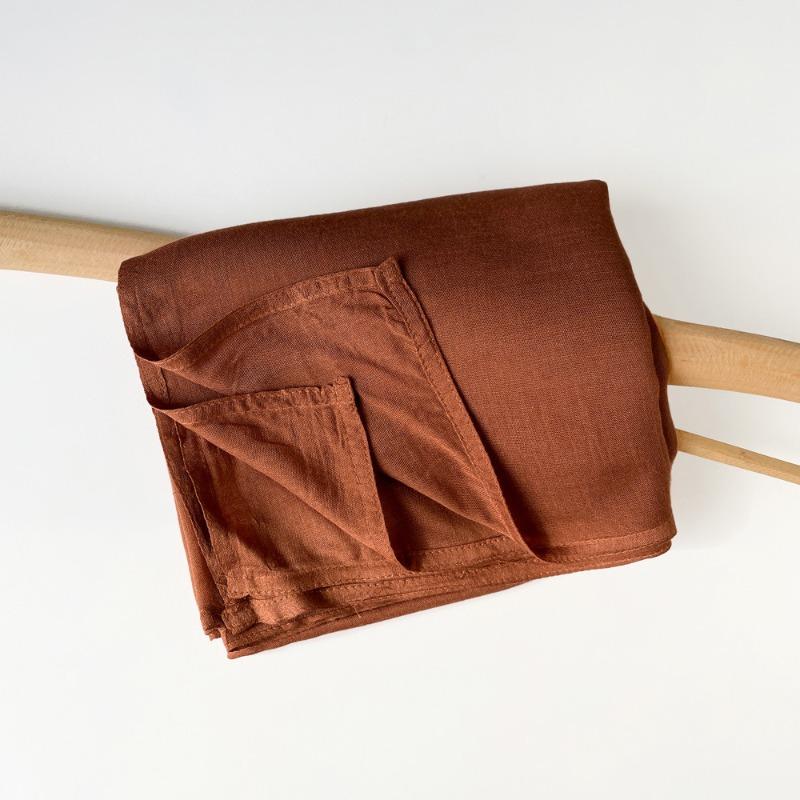 Summer cotton and linen scarf solid color simple sunscreen shawl women's high-end silk scarf yarn headscarf