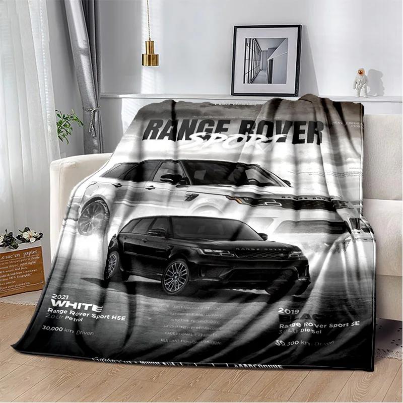 Luxurious HD Fashion Trend Sports Car L-LAND ROVER Logo Blanket - Perfect for Children as Gift Sofa Bed Office Hotel Decor