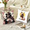 1pc Japanese Tattoo Samurai Cat Pillow Case Square Bedroom Sofa Leisure Comfort Cushion Car Living Room Home Decoration