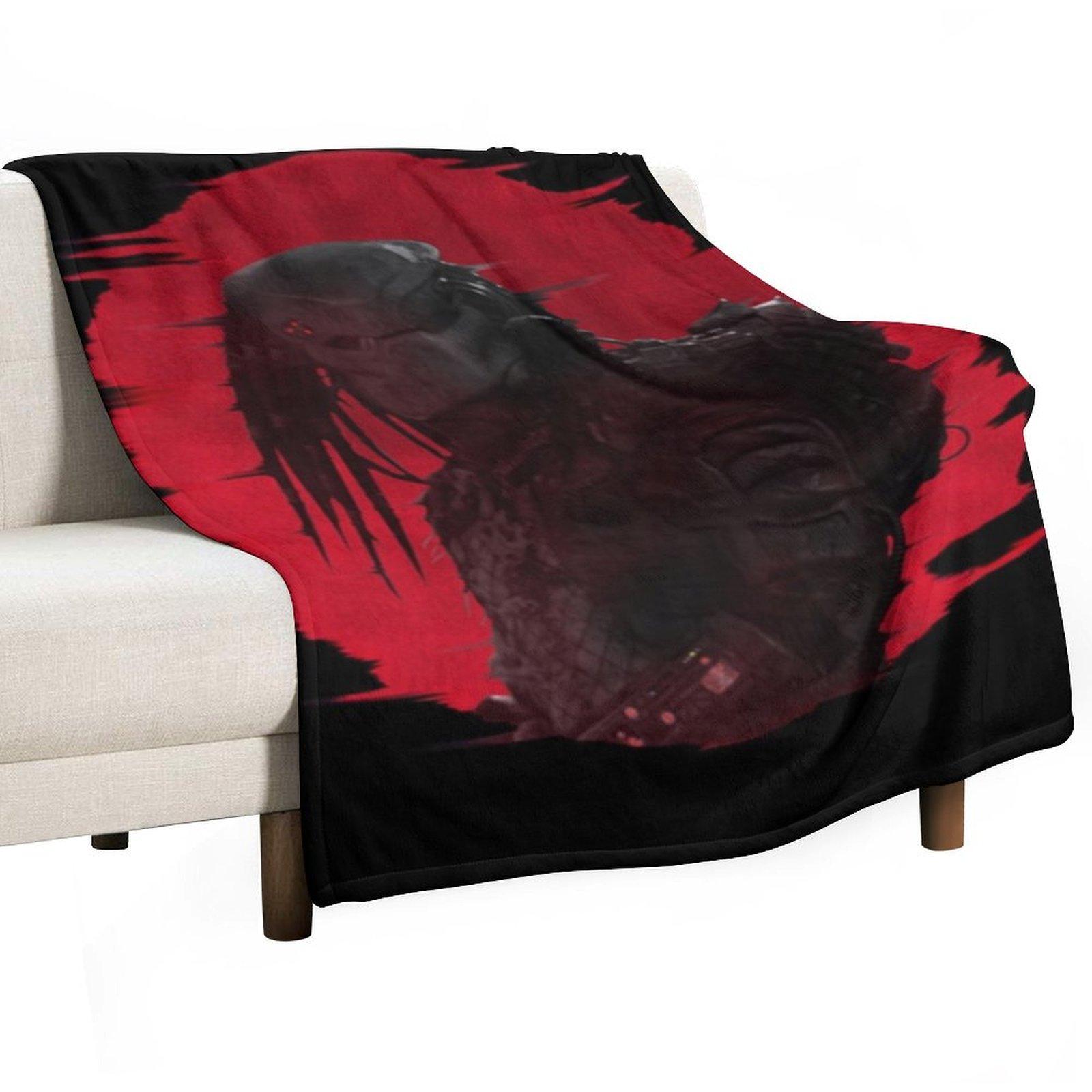 HUNTER UNDER A BLOOD RED SKY SHIRT Throw Blanket blankets and throws Retros Beach Soft Blankets 30x40in