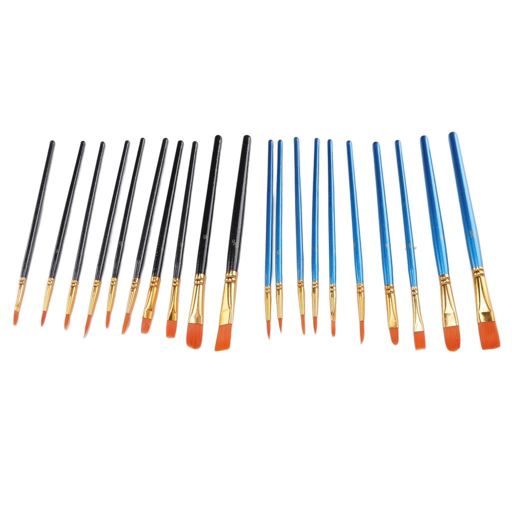 20 Pcs Watercolor Brushes Elastic Nylon Brush Head 10 Different Sizes Watercolor Brushes Set for Artist Beginners