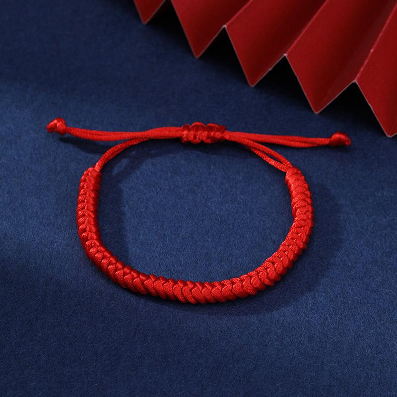 Handgefertigtes geflochtenes Glücksarmband aus rotem Faden, verstellbares ethnisches Armband, Männer, Frauen, Freundschaftsarmband, Yoga-Meditationsarmband