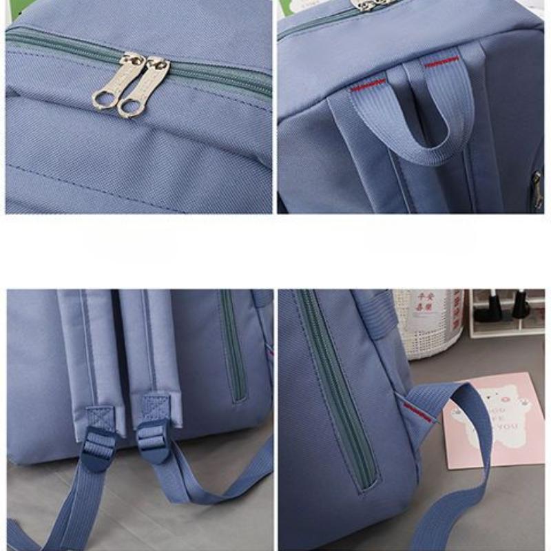 New Set Backpack for Girls Lovely Elementary School Students College Large Capacity Small Fresh Fashionable Backpack