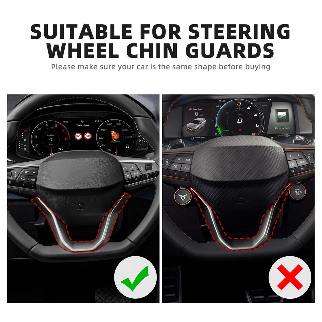 Car Steering Wheel Trim For Seat Ateca/ibiza/Leon/Tarraco For Cupra Formentor/Ateca/Born/Leon 2021-2026 Real Dry Carbon Fiber