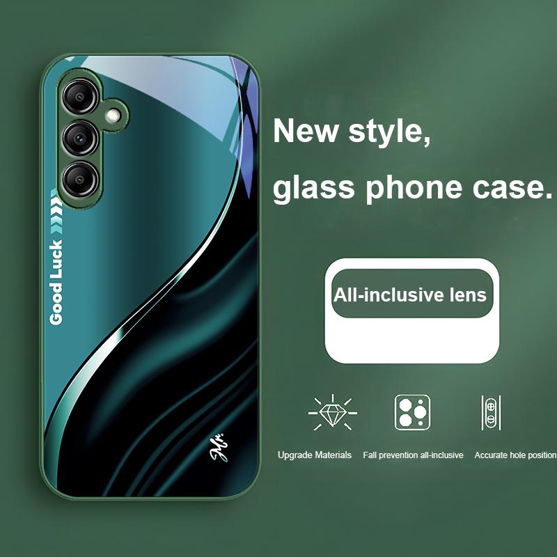 

Good Luck for Samsung Galaxy A01 A02 A03 Core A04 A14 4G A13 A54 A34 A31 A20 25 23 22 5G S21 Ultra S20 Plus Glass phone case Samsung A21s