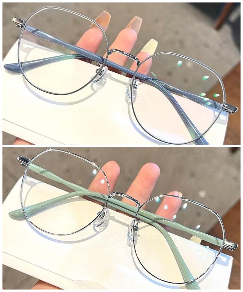 Korean Fashion Metal Frame Eyeglasses Anti Blue Light/Radiation Glasses for Women for Student