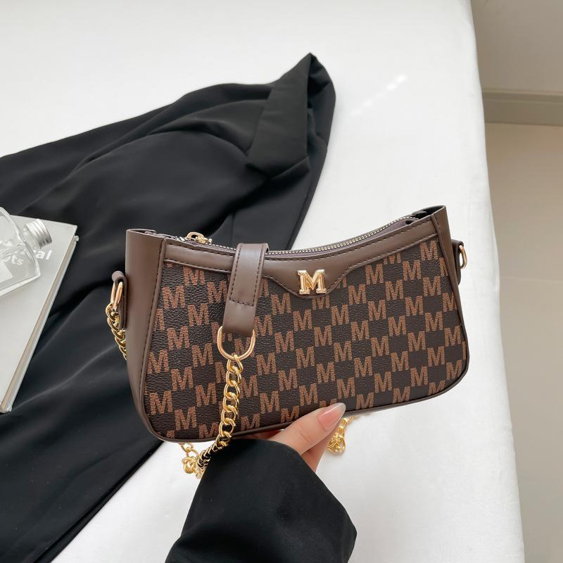 

Трансграничная тенденция пресбиопия сумка через плечо женская универсальная сумка подмышкой модная износостойкая маленькая квадратная сумка высокое чувство коричневый