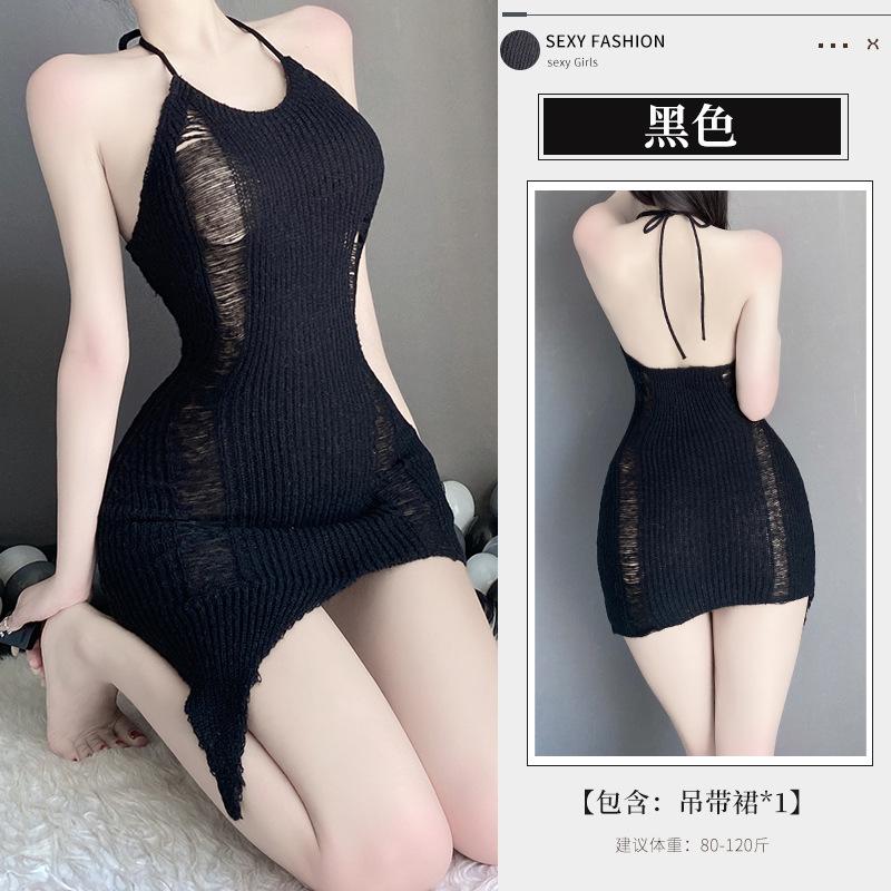 Sexy lingerie no-take-off sweater pure desire dating robe passion uniform small chest big pajama set