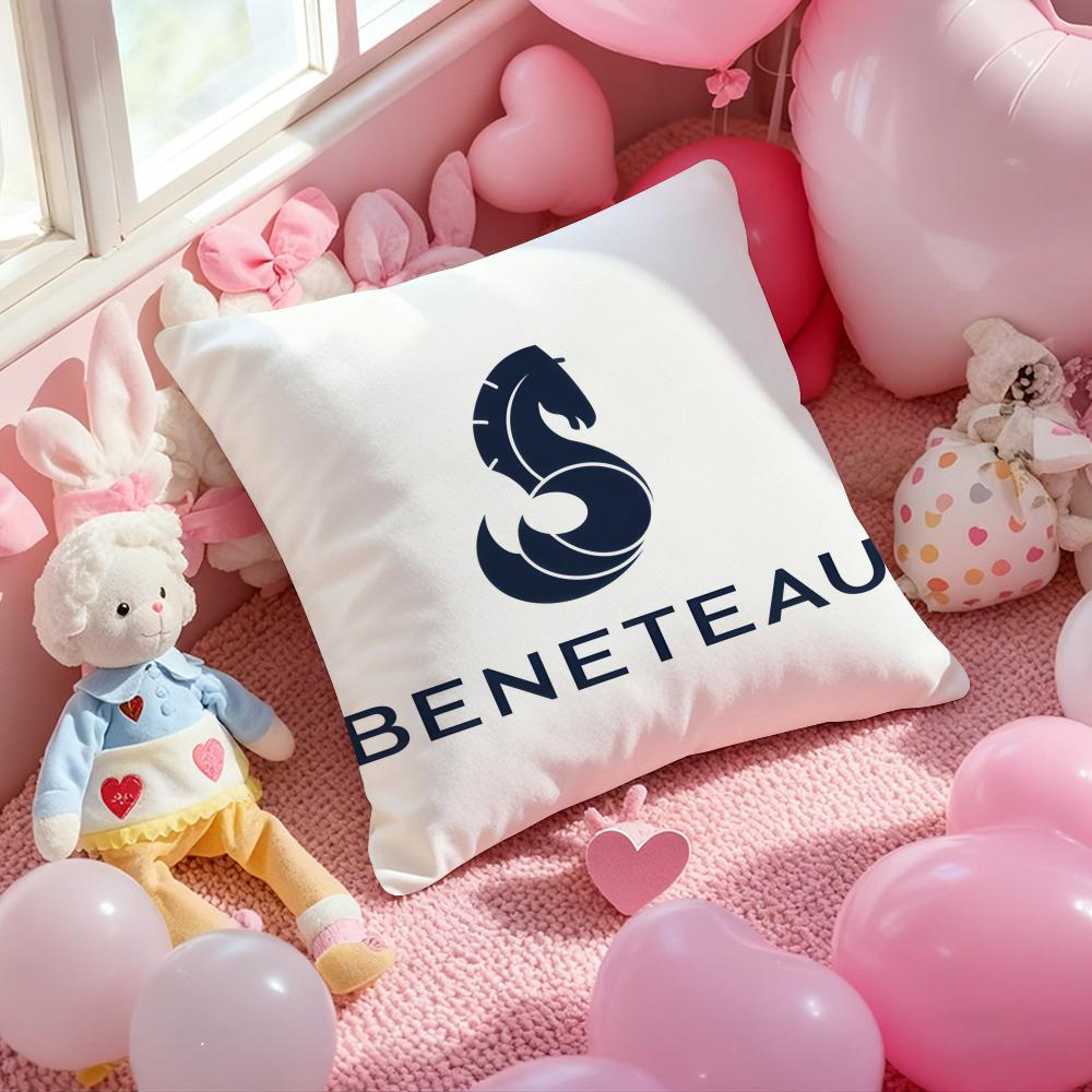 Cartoon B-BeneteauS Y-Yachts Pillow Case Soft Plush Fabric Double-Sided Printed Cushion Cover Warm Winter Sofa Pillow Case