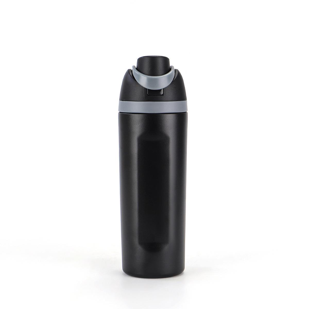 Owala Stainless Steel Insulated Fruit Cup, Large Capacity, Portable Dual-Use Car Cup 16oz чёрный