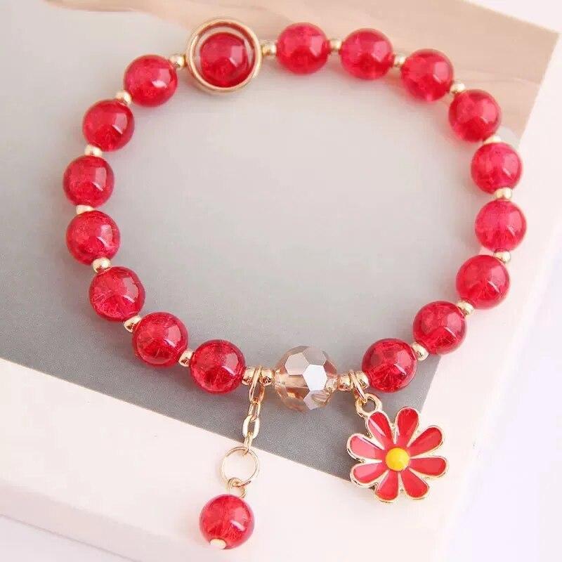 Daisy Flowers Bracelet Bohemian Colorful Beaded Bracelet Handmade Women Fashion Jewelry Gift