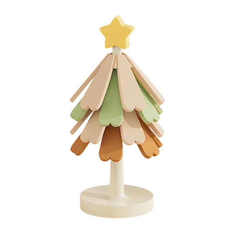 

Festives Christmas Tree ABS Silicones Heatproof Trivet Nonslip Cup Coaster Compacts Design Holiday Kitchen Essential