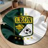 Club Leon Round Area Rug,Carpet Rug for Living Room Bedroom Sofa Playroom Decor,Non-slip Floor Mat