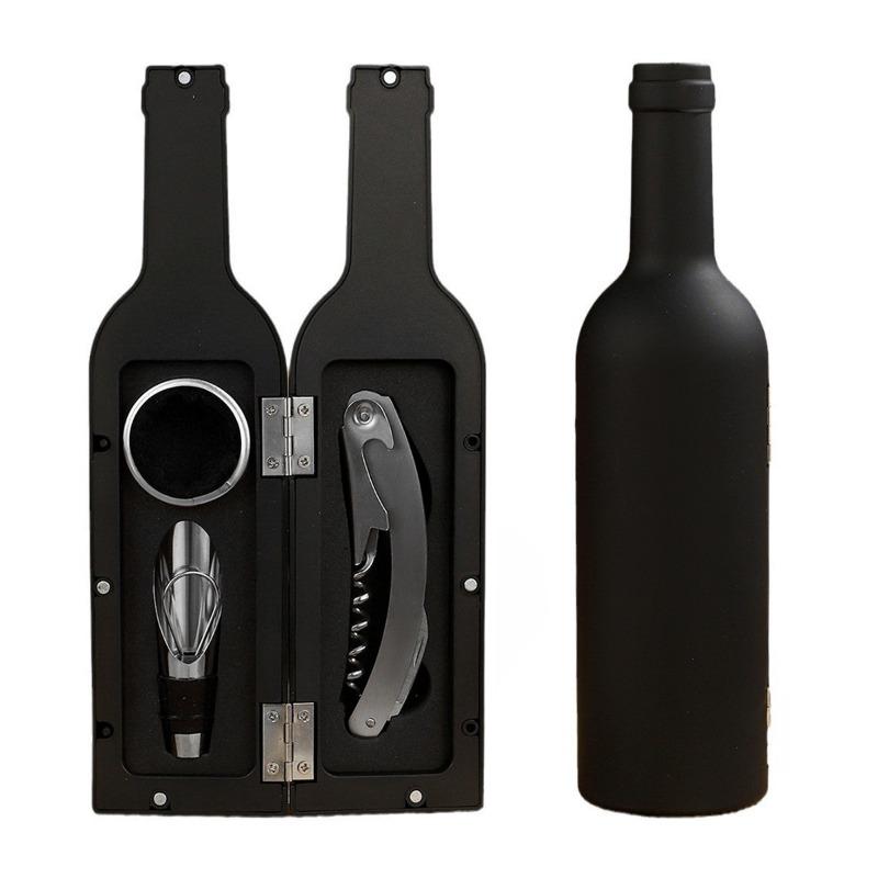 

5-piece Set of Wine Accessories, Bottle Opener, Wine Stopper, 3-piece Set of High-end Wine Accessories, Wine Bottle Set Black Shrimp 3-piece set