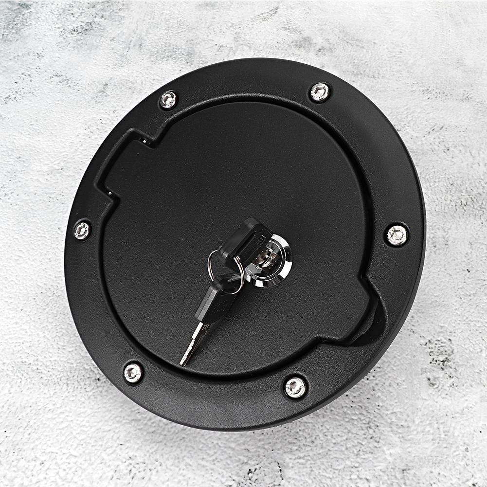 Fuel Tank Gas Cap Cover with Lock Fits for Jeep Wrangler JK 2007 2017