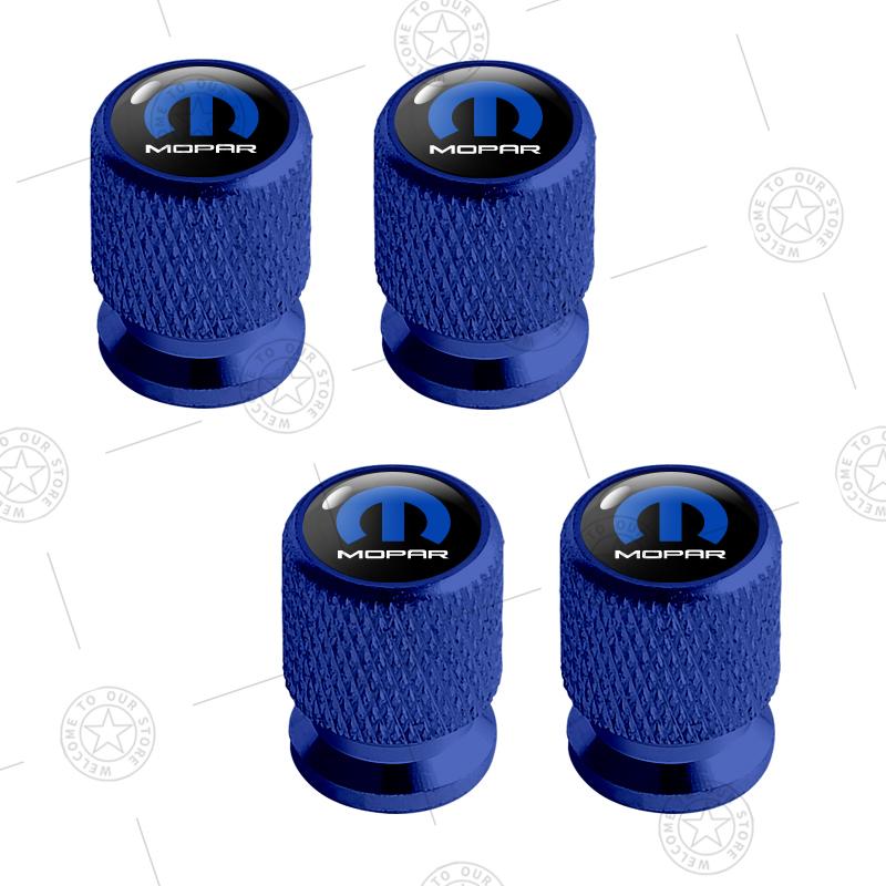 4ks Mopar Logo Krytky ventilků kol automobilu Vzduchový stonek Hliníkové příslušenství Pro Challenger 1500 2500 3500 Ram Charger Cherokee