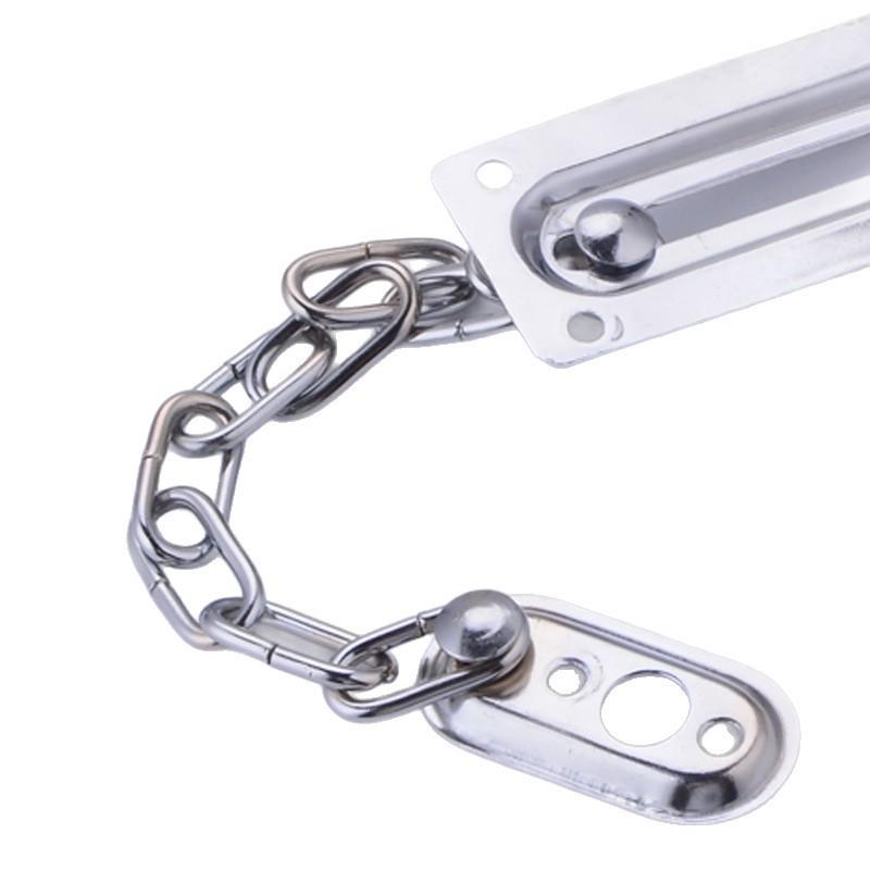 Stainless Steel Anti-theft Door Chain Lock for Wooden & Room Doors, Hotel & Guesthouse Security Latch