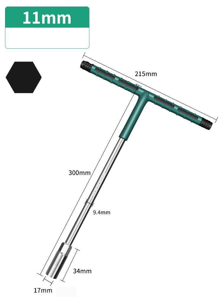 6-19mm T-Steckschlüssel Drehmomentschlüssel Gummigriff Innensechskantschlüssel Mechaniker-Schraubendreher Reparatur Steckschlüsselsatz Auto Mechanische Werkstatt Werkzeug Handwerkzeuge