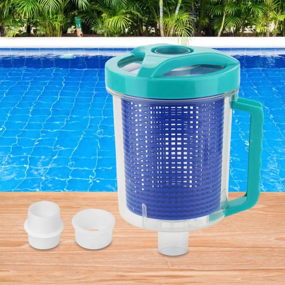 With 5 Skimmer Socks Inline Pool Leaf Canister Leaf Trap for Swimming Pool Pool Drainer