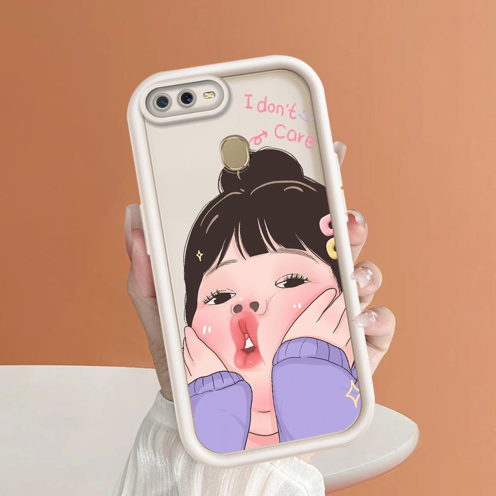 Soft Silicone Square Ladders Cartoon Pattern Full Cover Camera Protection Shockproof Case for OPPO Reno Realme OnePlus