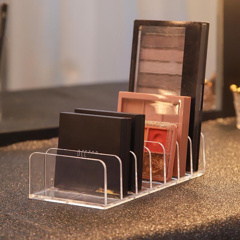 7-Fächer Kosmetik-Organizer Schreibtisch Lidschatten-Palette Display-Box Make-up Rouge Kosmetik-Regal Make-up-Werkzeuge Aufbewahrungshalter